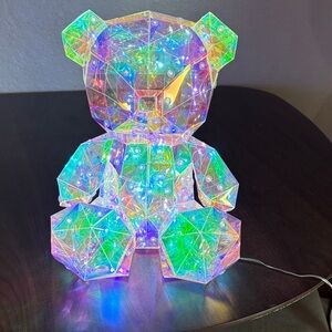 Colorful LED Crystal Bear Toy